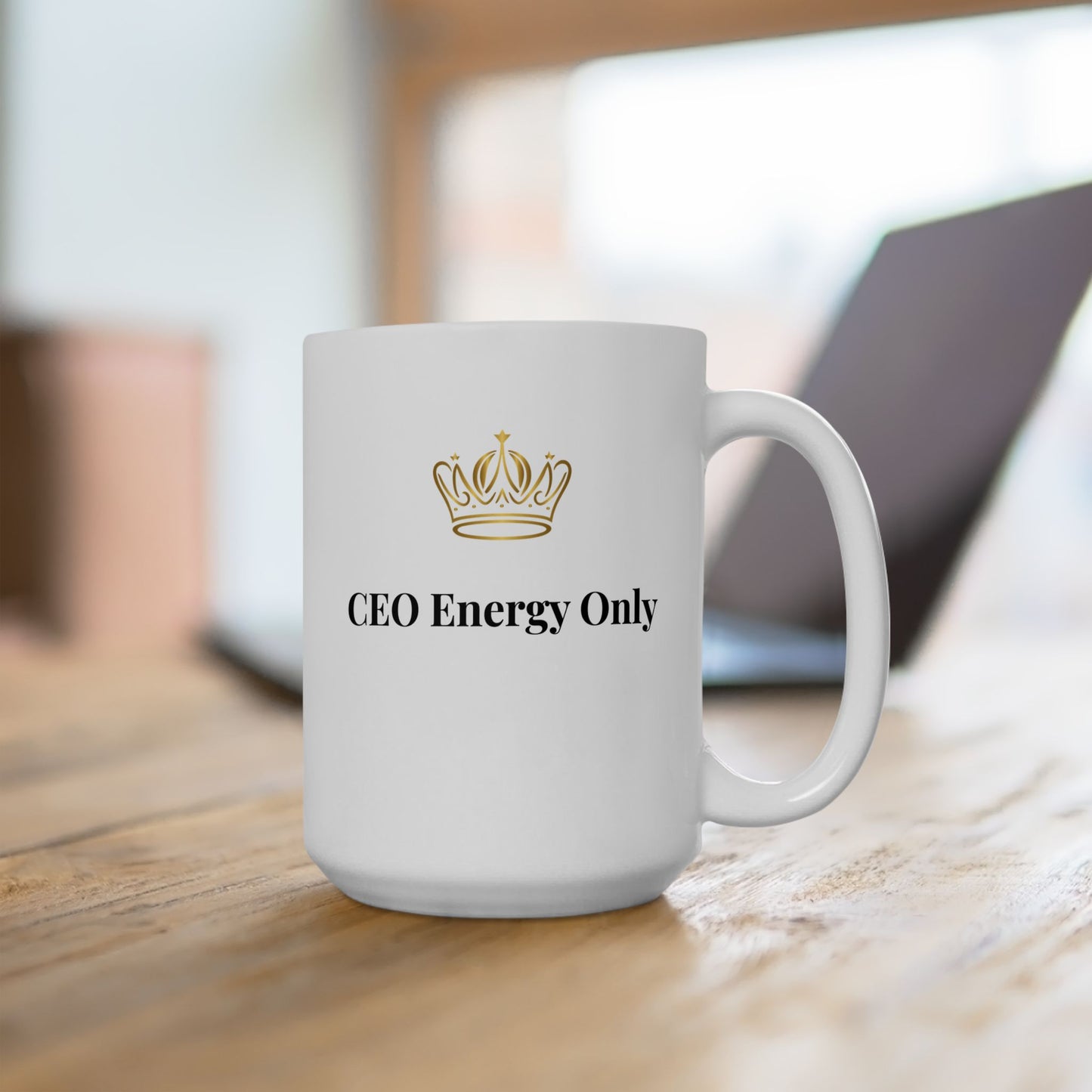 Minimalist black text mug for girl bosses and business owners