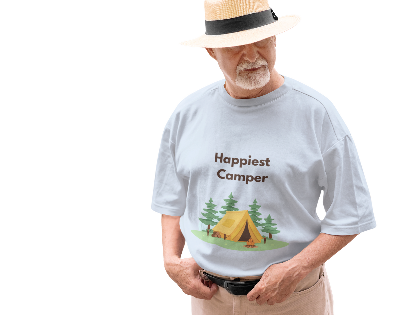 Happiest Camper t-shirt – funny camping unisex tee for outdoor lovers and hikers