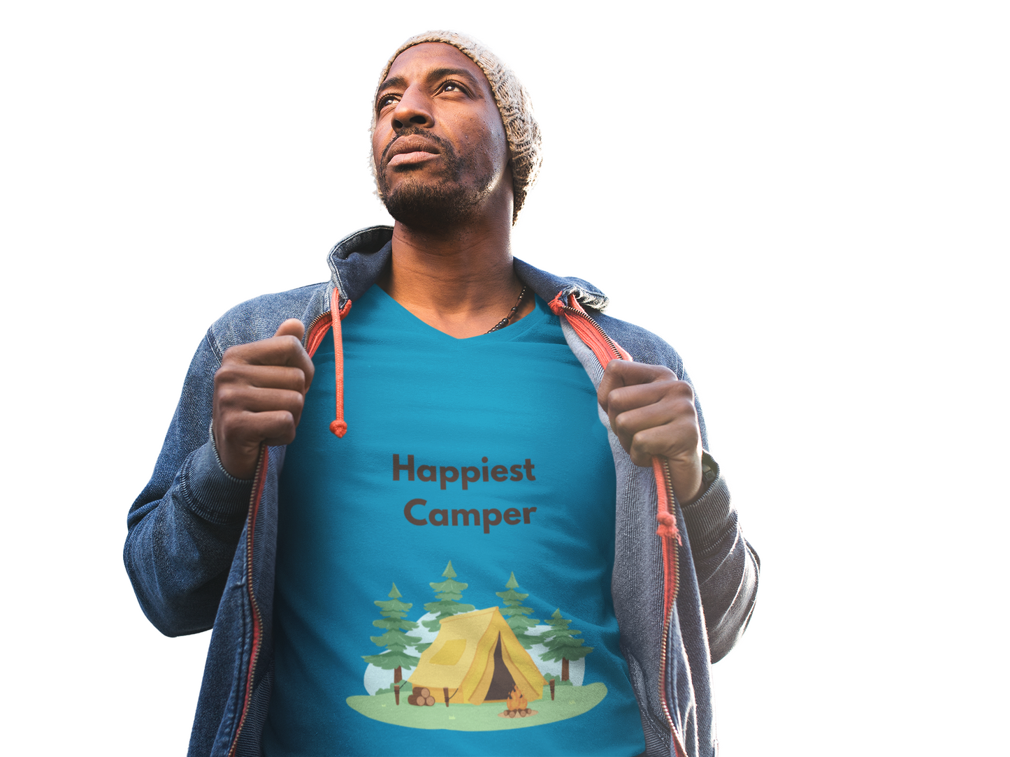 Happiest Camper t-shirt – funny camping unisex tee for outdoor lovers and hikers