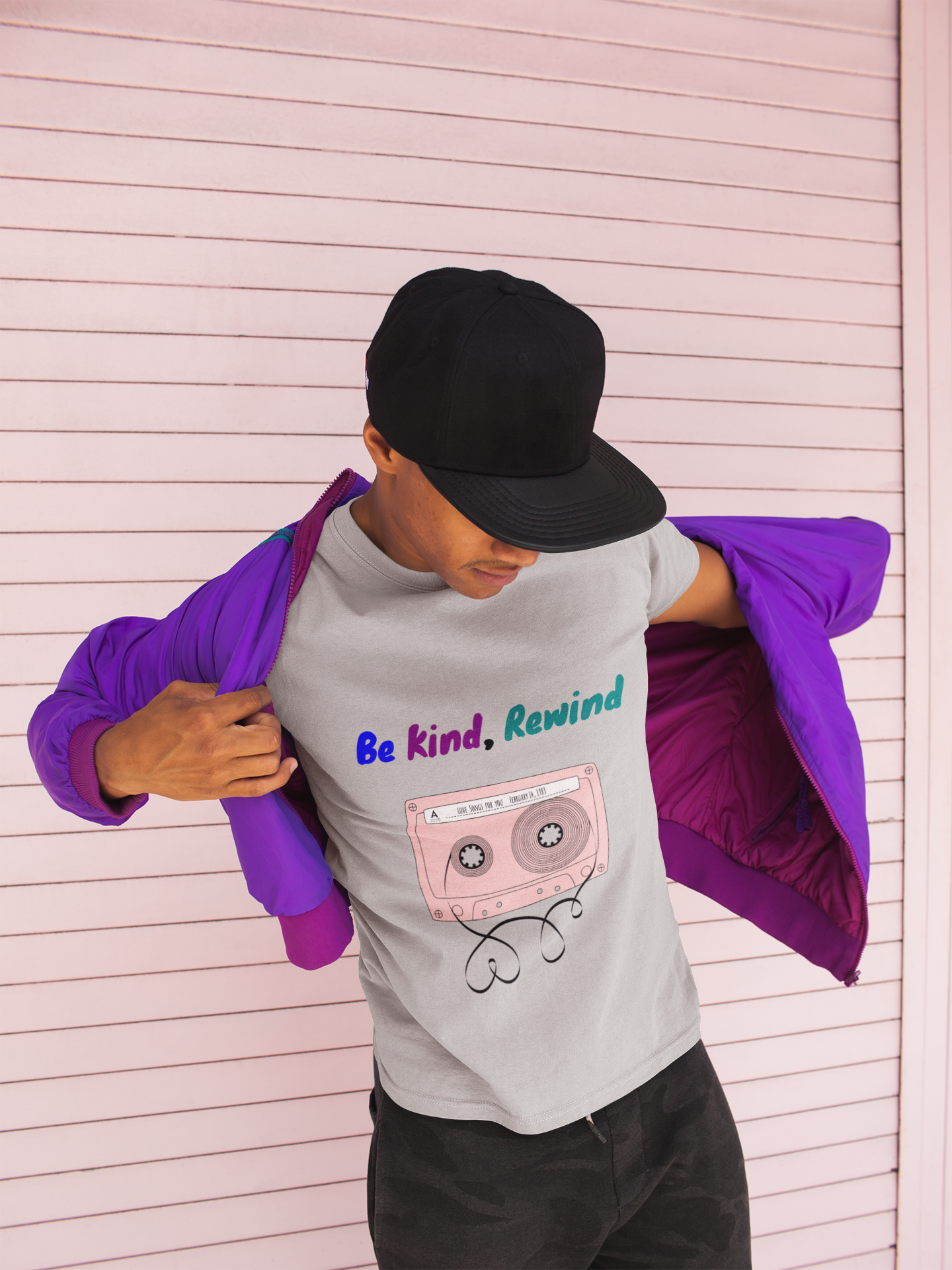 Be Kind Rewind t-shirt – retro 80s cassette tape unisex music lover shirt