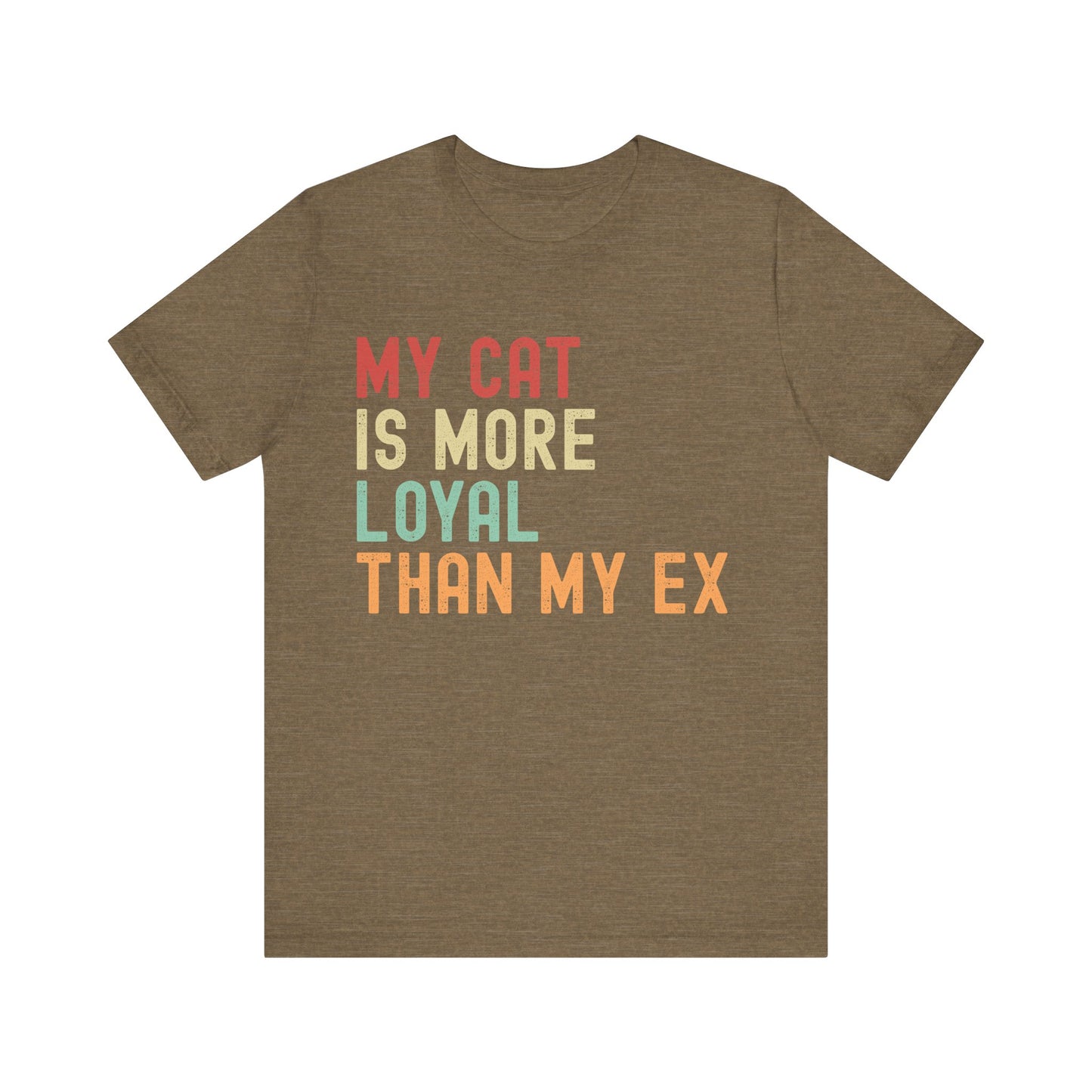 Funny Cat Lover T-Shirt - Heather Olive Color