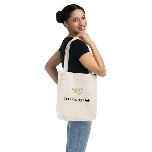 Small business owner tote bag with motivational quote