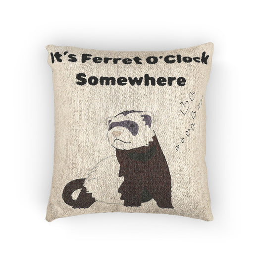 Cozy woven throw pillow for home décor and pet lovers