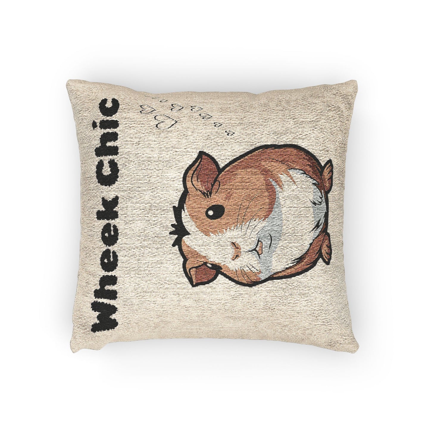 Guinea pig throw pillow with fun text design for cavy fans