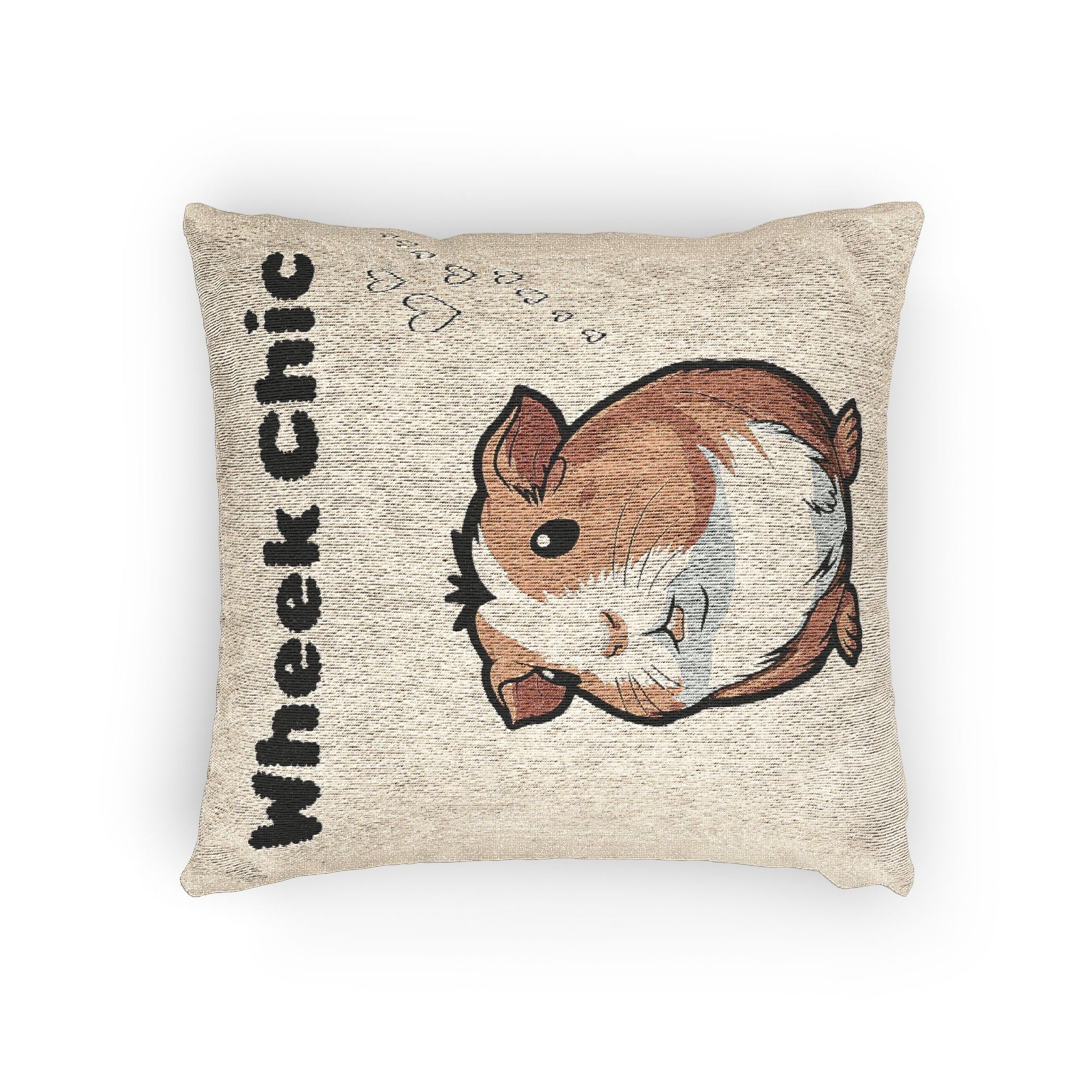 Soft woven decorative pillow for guinea pig owners and pet parents