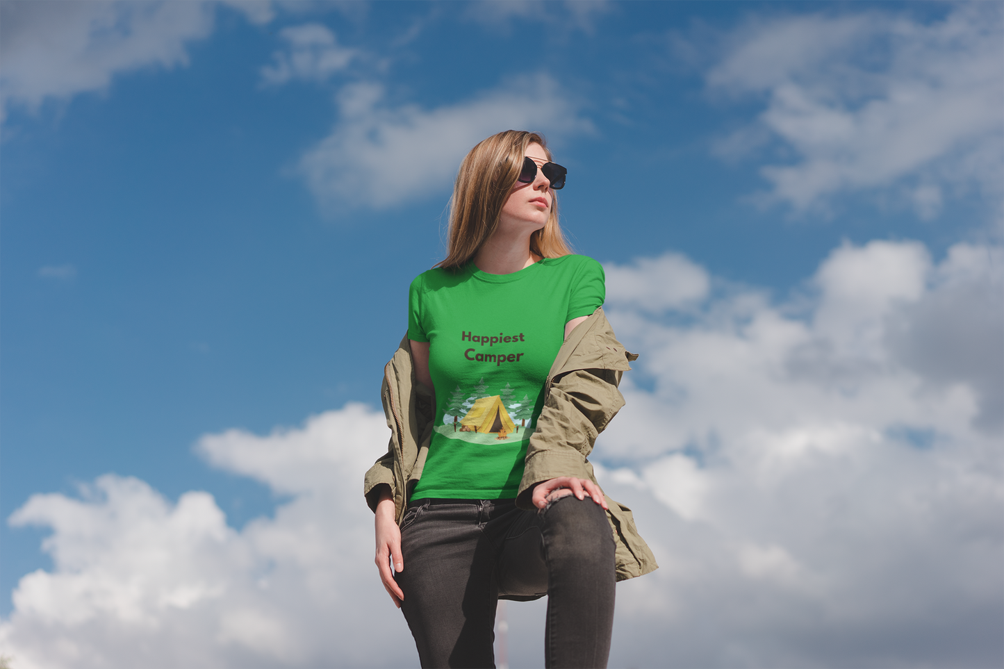 Happiest Camper t-shirt – funny camping unisex tee for outdoor lovers and hikers