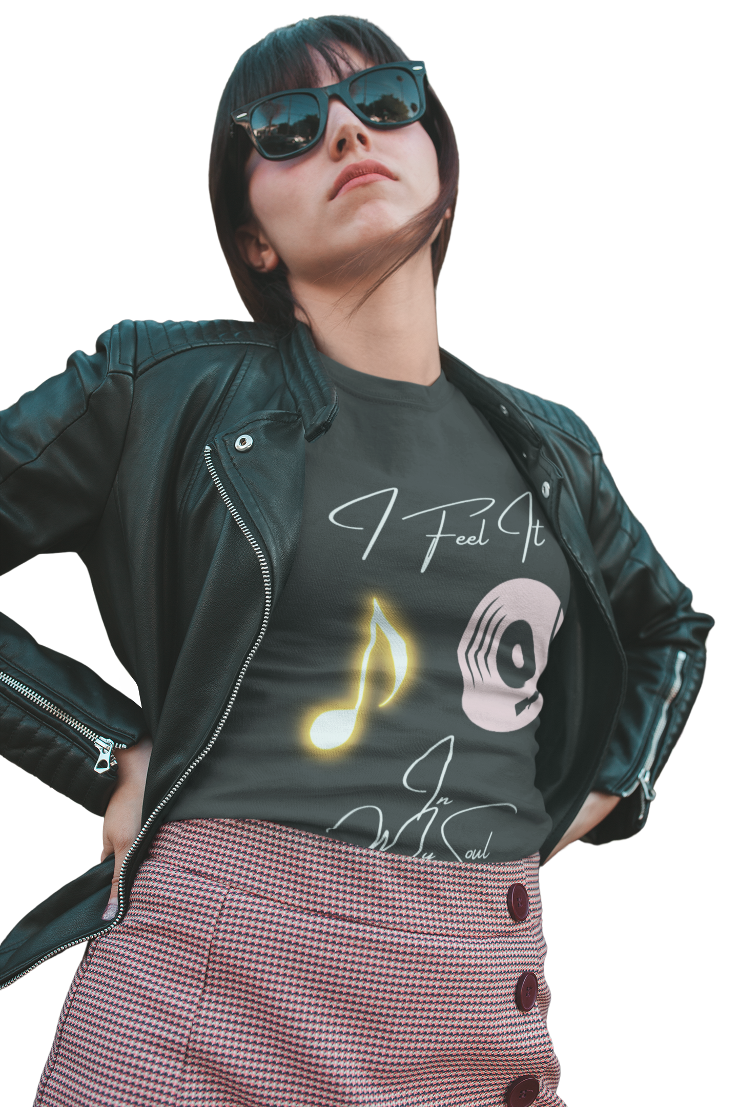 Person wearing I Feel It In My Soul t-shirt – emotional music lover shirt for men and women