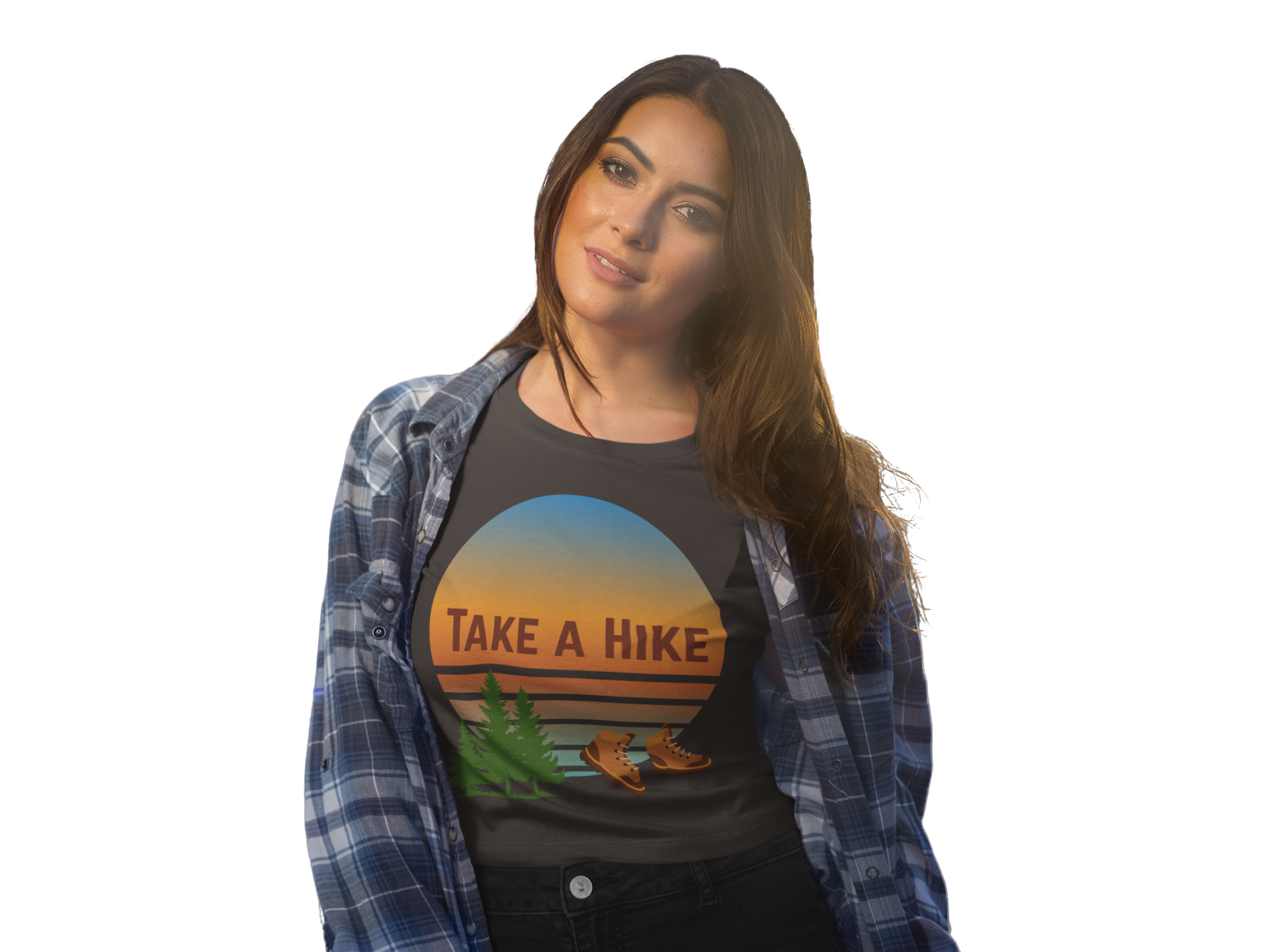 Person wearing Take a Hike t-shirt – funny hiking and nature lover unisex shirt