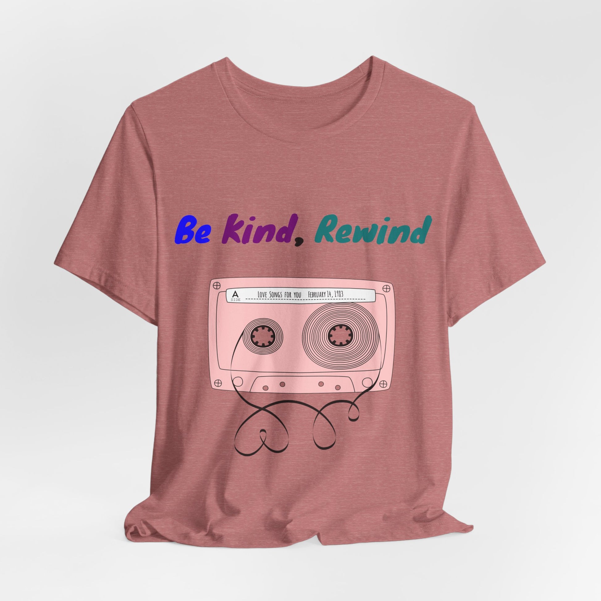 Be Kind Rewind t-shirt – retro 80s cassette tape unisex music lover shirt